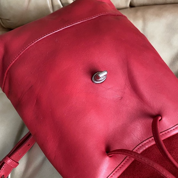 SALE! Authentic Coach Leather Turnlock Daypack Backpack Bag Nickel Hardware - Picture 11 of 15